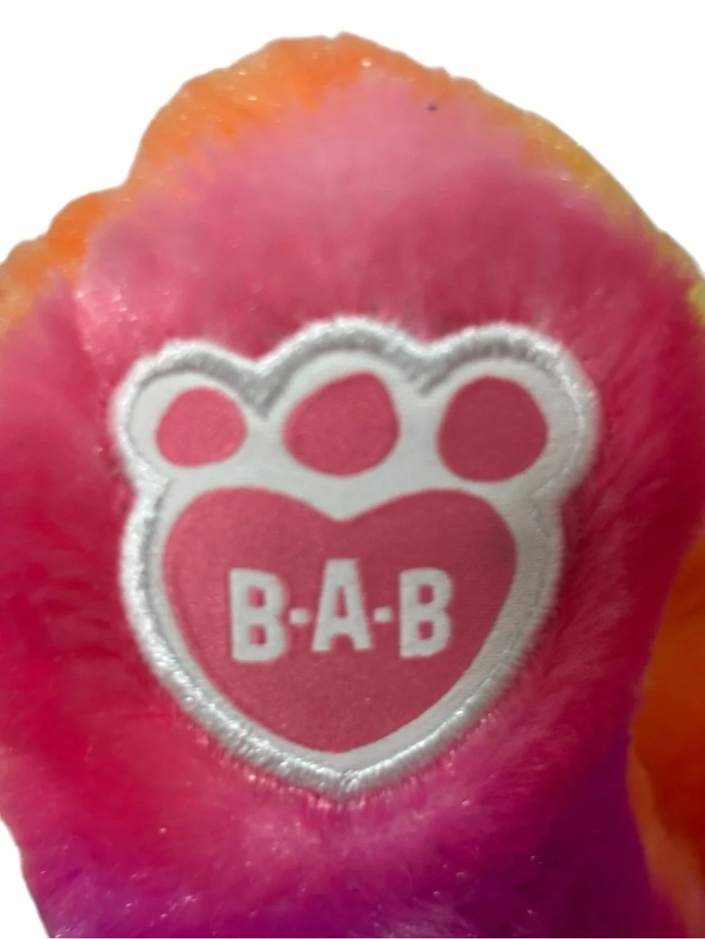 Build-A-Bear Multicolor Tie-Dye Bunny Plush - Orange yPink Yellow Purple